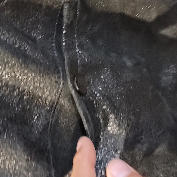 Helmut Lang charcoal Gary black leather short size 6 - Picture 7 of 10